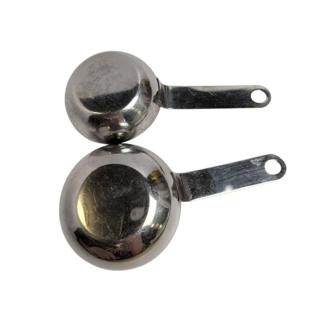 KitchenAid stainless steel measuring cups set of two 1/4  & 1/3 cups